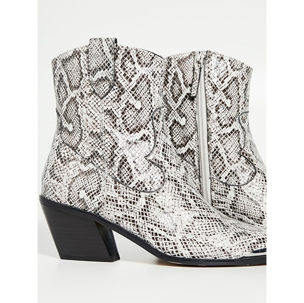 Gorgeous Villa Rouge Snake Embossed Booties - Picture 4 of 6